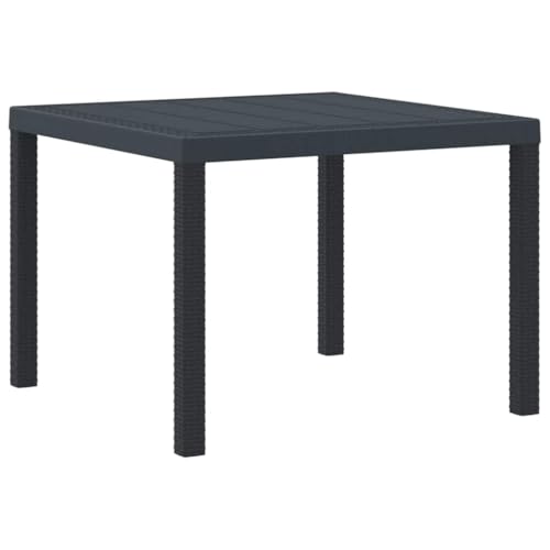 vidaXL Gartentisch Anthrazit 100x100x73 cm Poly Rattan vidaXL Gartentisch Anthrazit 100x100x73 cm Poly Rattan von vidaXL
