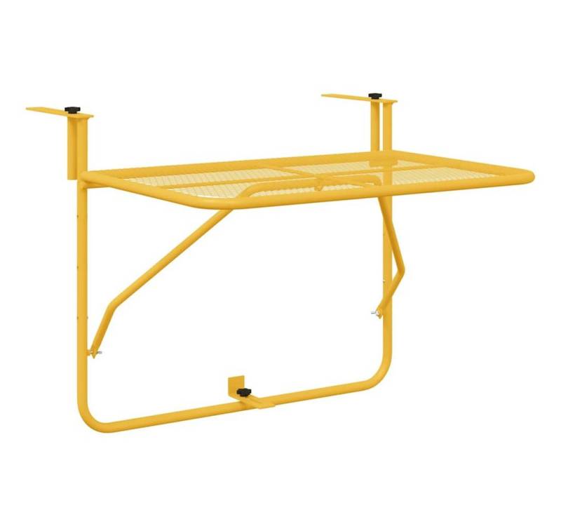 vidaXL Gartentisch Balkon-Hängetisch Klappbar Senfgelb 60x40 cm Stahl vidaXL Gartentisch Balkon-Hängetisch Klappbar Senfgelb 60x40 cm Stahl von vidaXL