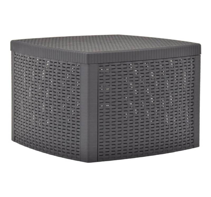 vidaXL Gartentisch Beistelltisch Mokka 54×54×36,5 cm Kunststoff (1-St) von vidaXL