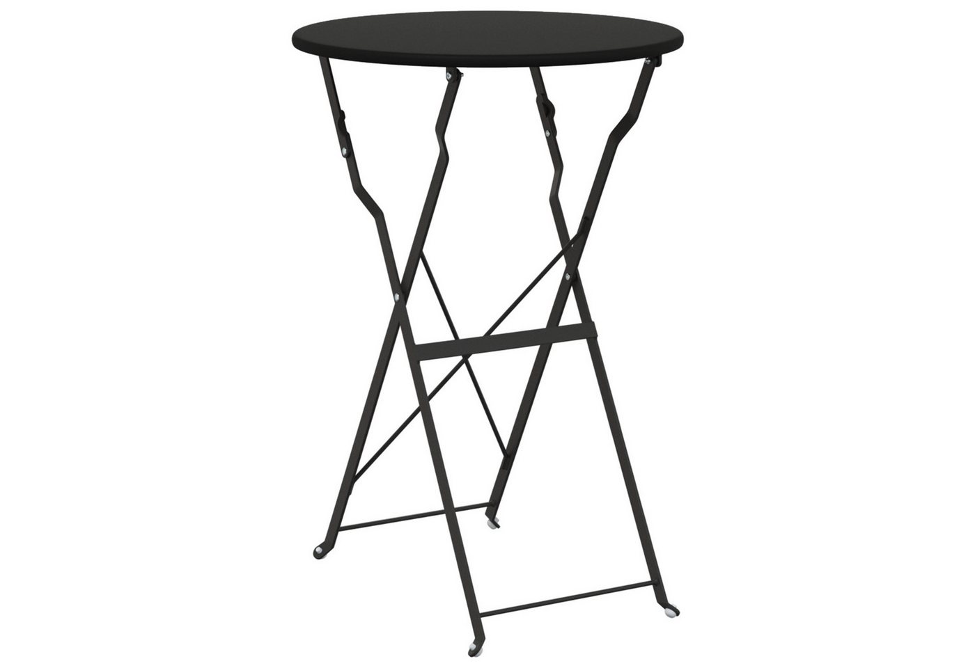 vidaXL Gartentisch Bistrotisch Klappbar Anthrazit Ø50x71cm Stahl Pulverbeschichtet (1-St) von vidaXL