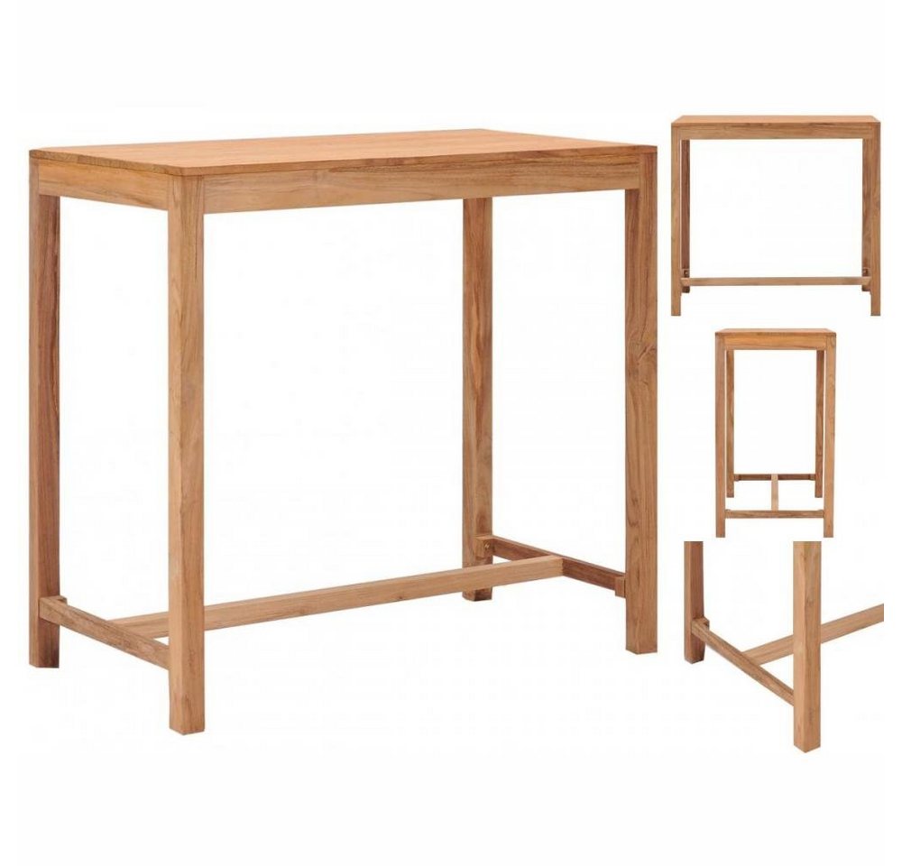 vidaXL Gartentisch Garten-Bartisch 11060105 cm Massivholz Teak Holz von vidaXL