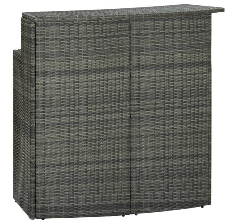 vidaXL Gartentisch Garten-Bartisch Grau 120x55x110 cm Poly Rattan (1-St) von vidaXL