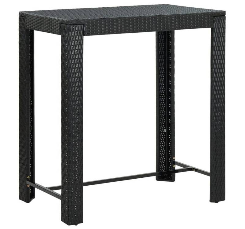 vidaXL Gartentisch Garten-Bartisch Schwarz 100x60,5x110,5 cm Poly Rattan (1-St) von vidaXL