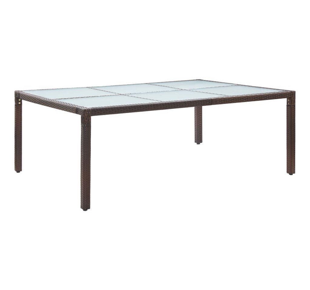 vidaXL Gartentisch Garten-Esstisch Braun 200x150x74 cm Poly Rattan (1-St) von vidaXL