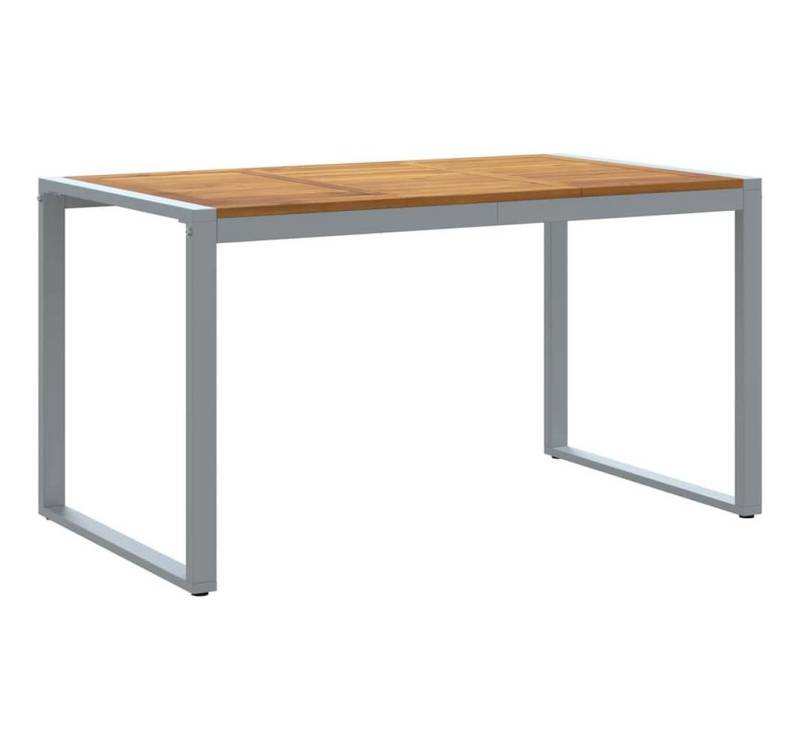 vidaXL Gartentisch Garten-Eßtisch Grau 140 x 80 x 75 cm (1-St) von vidaXL