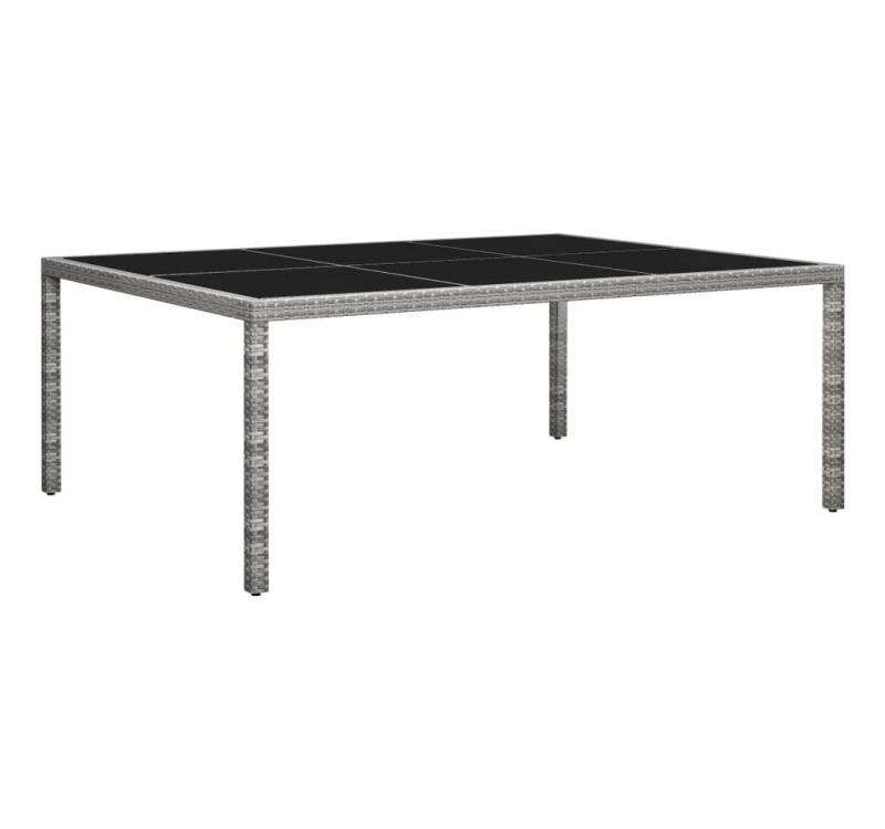 vidaXL Gartentisch Garten-Esstisch Grau 200x150x74 cm Poly Rattan (1-St) von vidaXL