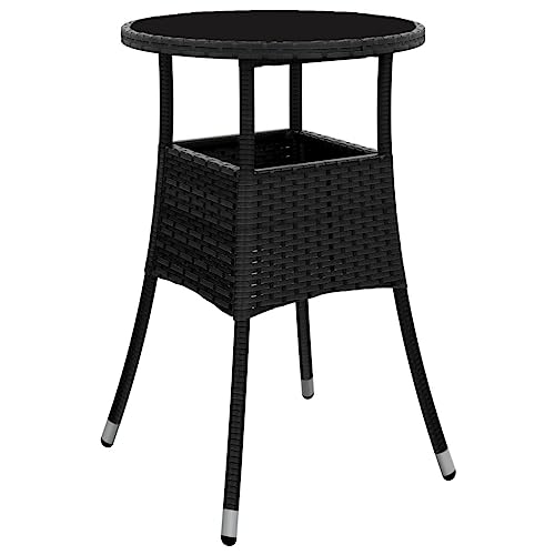 vidaXL Gartentisch Garten Esstisch Terrassentisch Gartenmöbel Tisch Outdoor Balkontisch Außentisch Ø60x75cm Hartglas Poly Rattan Schwarz vidaXL Gartentisch Garten Esstisch Terrassentisch Gartenmöbel Tisch Outdoor Balkontisch Außentisch Ø60x75cm Hartglas Poly Rattan Schwarz von vidaXL
