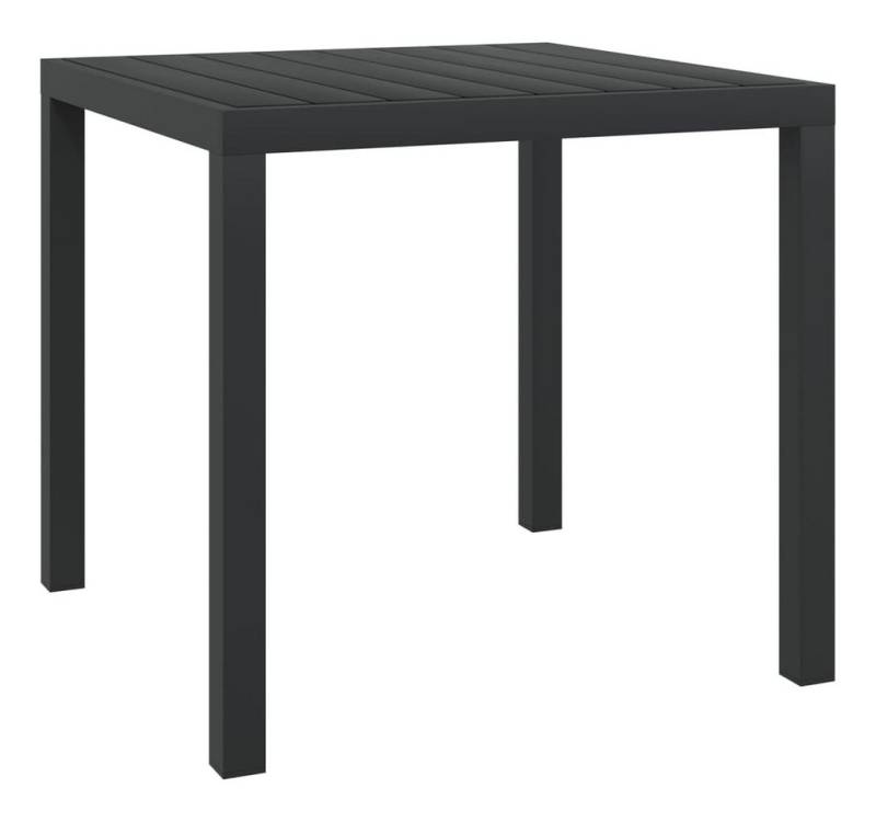vidaXL Gartentisch Garten-Esstisch WPC Aluminium 80 x 80 x 74 cm Schwarz von vidaXL