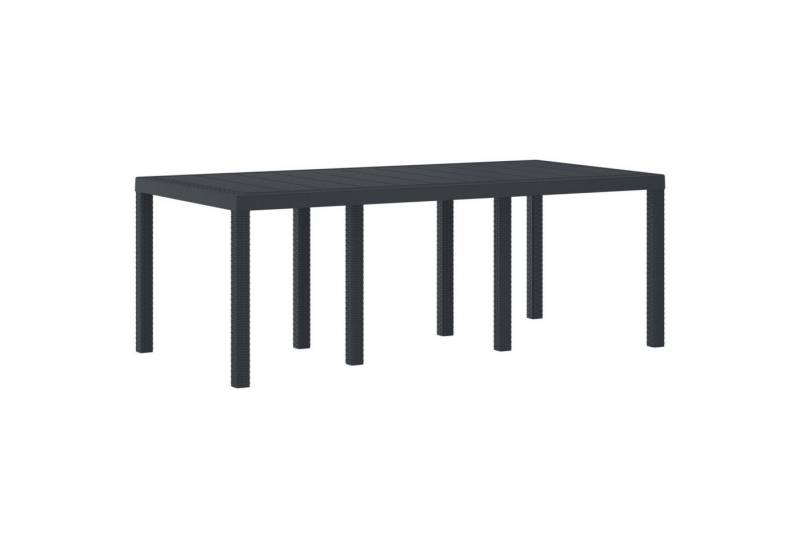 vidaXL Gartentisch Gartentisch Anthrazit 200x100x73 cm Poly Rattan von vidaXL