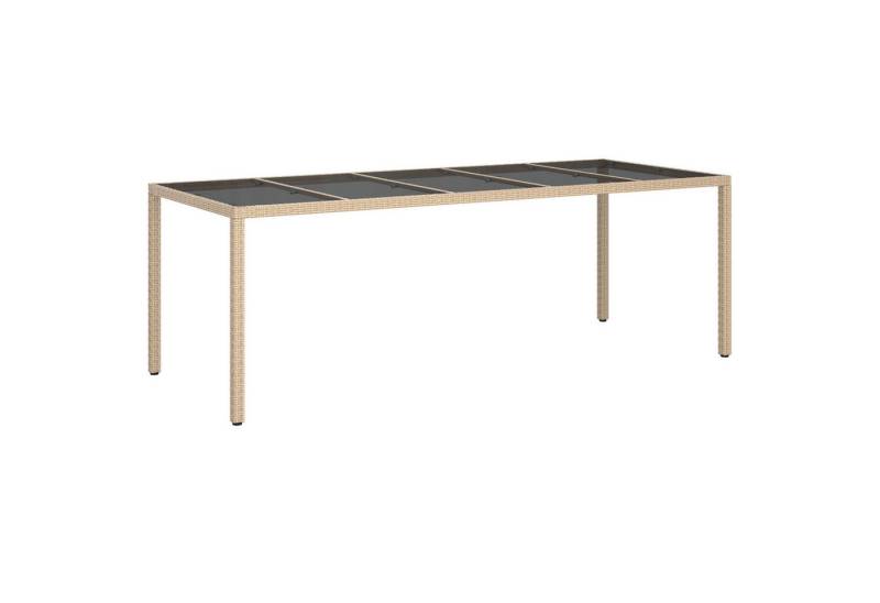 vidaXL Gartentisch Gartentisch Beige 250x100x75 cm Polyrattan (1-St) von vidaXL