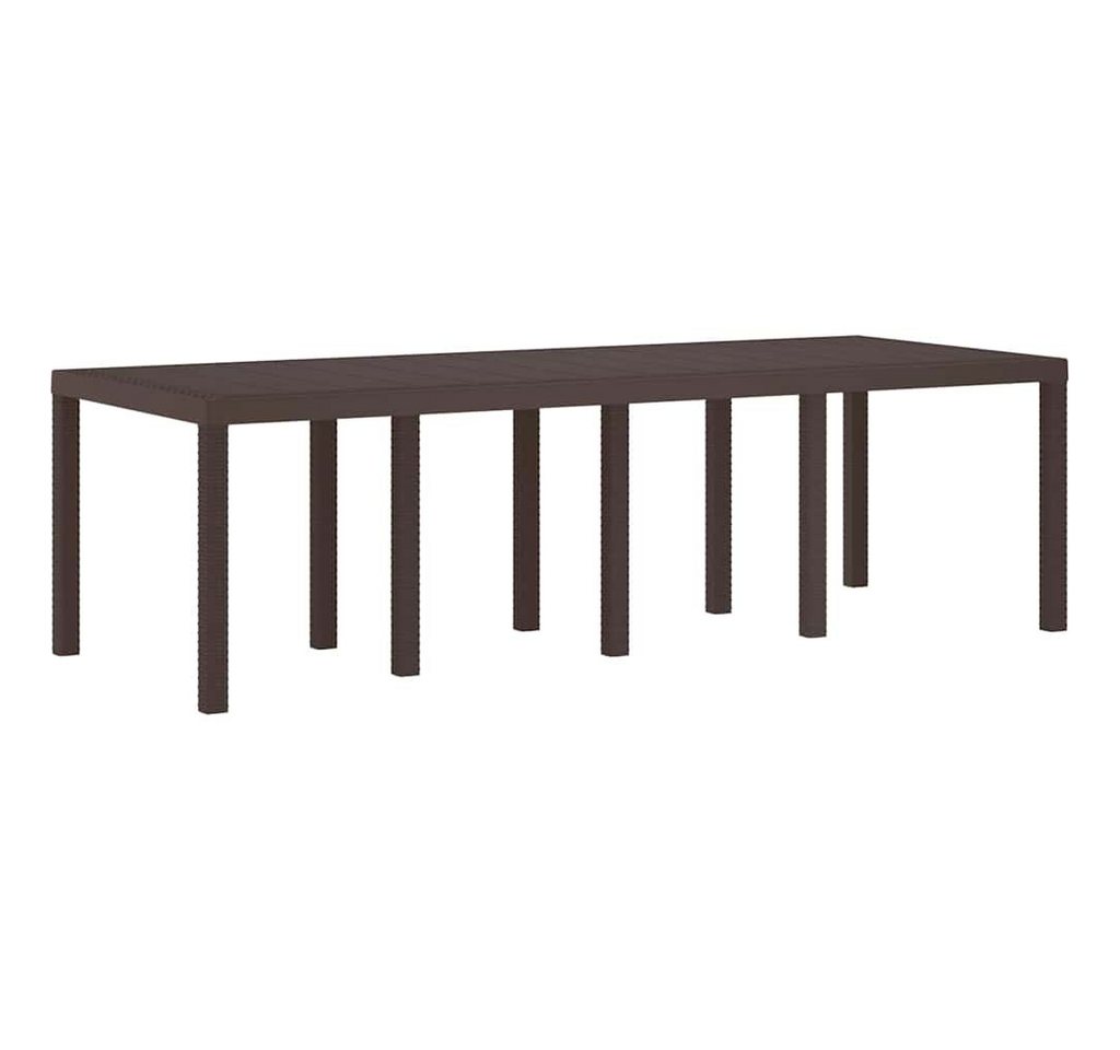 vidaXL Gartentisch Gartentisch Braun 250 x 100 x 73 cm Poly-Rattan (1-St) von vidaXL