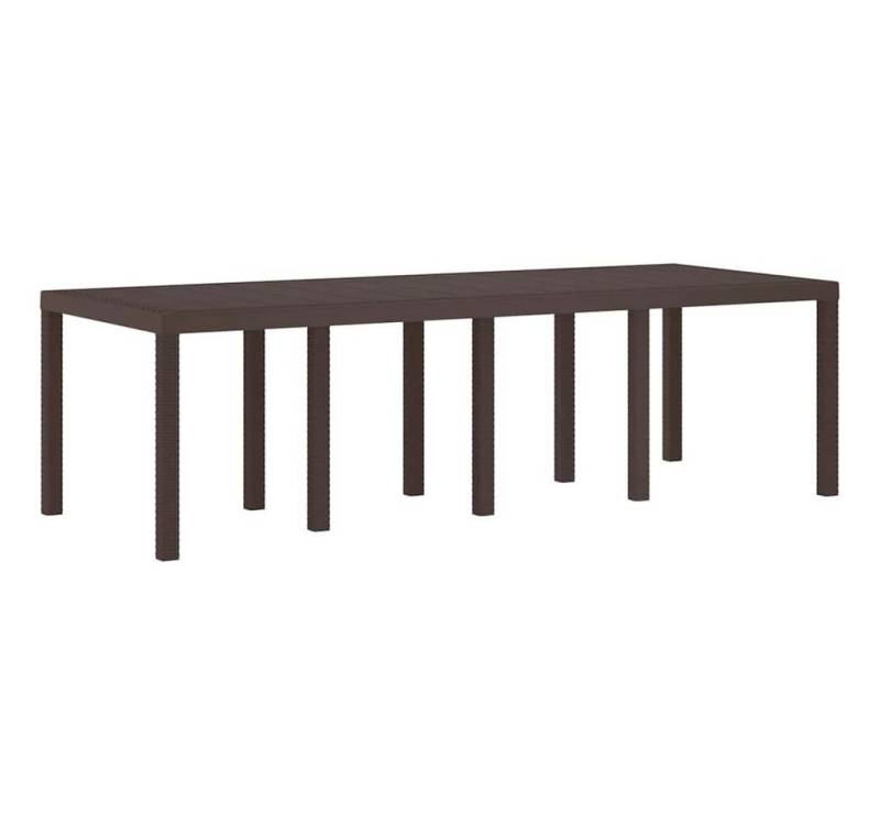 vidaXL Gartentisch Gartentisch Braun 250 x 100 x 73 cm Poly-Rattan (1-St) von vidaXL