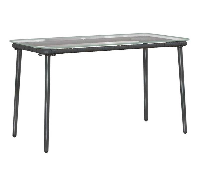 vidaXL Gartentisch Gartentisch Schwarz 80 x 40 x 45.5 cm Poly Rattan (1-St) von vidaXL