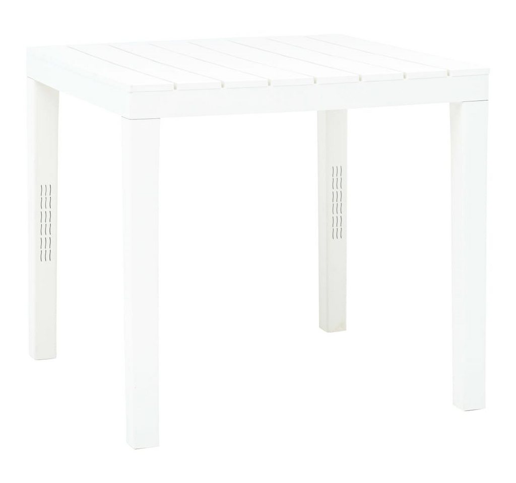 vidaXL Gartentisch Gartentisch Weiß 78x78x72 cm Kunststoff (1-St) von vidaXL