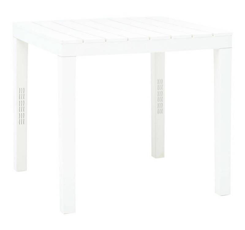 vidaXL Gartentisch Gartentisch Weiß 78x78x72 cm Kunststoff (1-St) von vidaXL