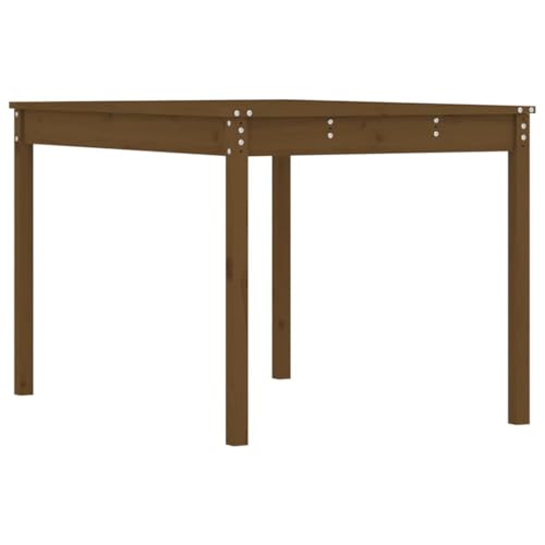 vidaXL Gartentisch, Garten Esstisch Holzrahmen, Holztisch Tisch für Outdoor, Terrassentisch Gartenmöbel, Honigbraun 121x82,5x76cm Massivholz Kiefer von vidaXL