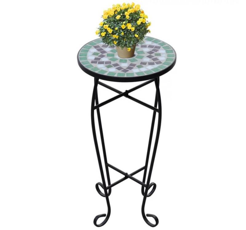 vidaXL Gartentisch MOSAIK Beistelltisch Tisch Bistrotisch Blumenständer Grün von vidaXL