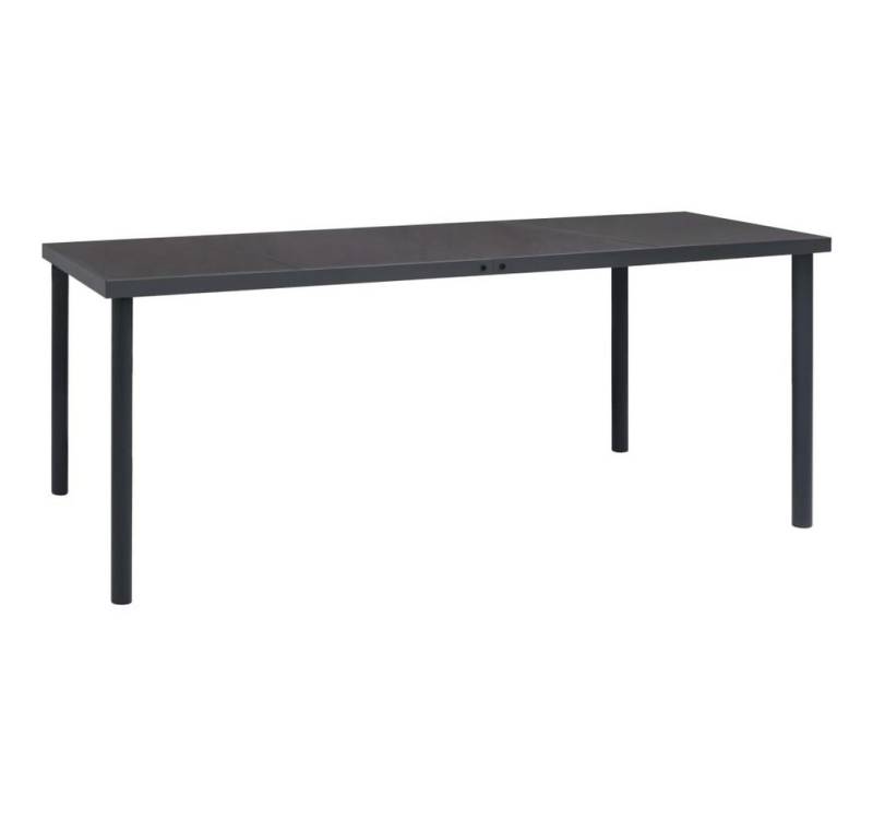 vidaXL Gartentisch Outdoor-Esstisch Anthrazit 190x90x74 cm Stahl von vidaXL