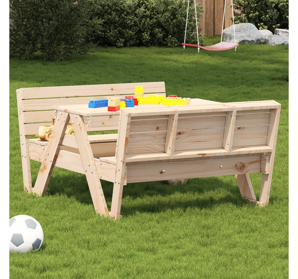 vidaXL Gartentisch Picknicktisch für Kinder 88x122x58 cm Massivholz Kiefer (1-St) von vidaXL