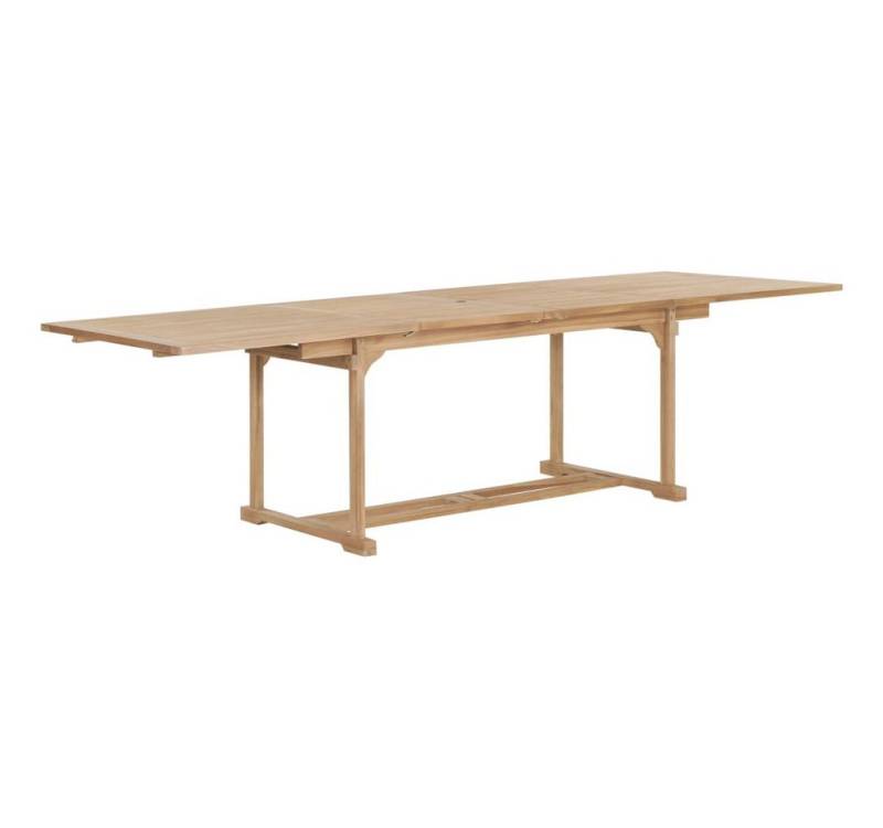 vidaXL Gartentisch, Ausziehbarer Gartentisch 180-280x100x75 cm Massivholz Teak von vidaXL