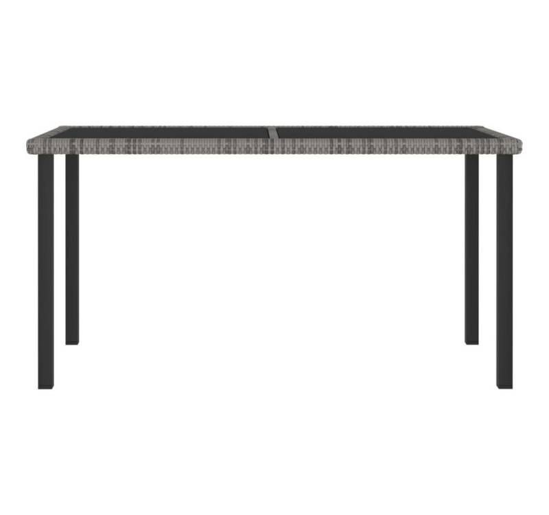 vidaXL Gartentisch, Garten-Esstisch Grau 140x70x73 cm Poly Rattan von vidaXL