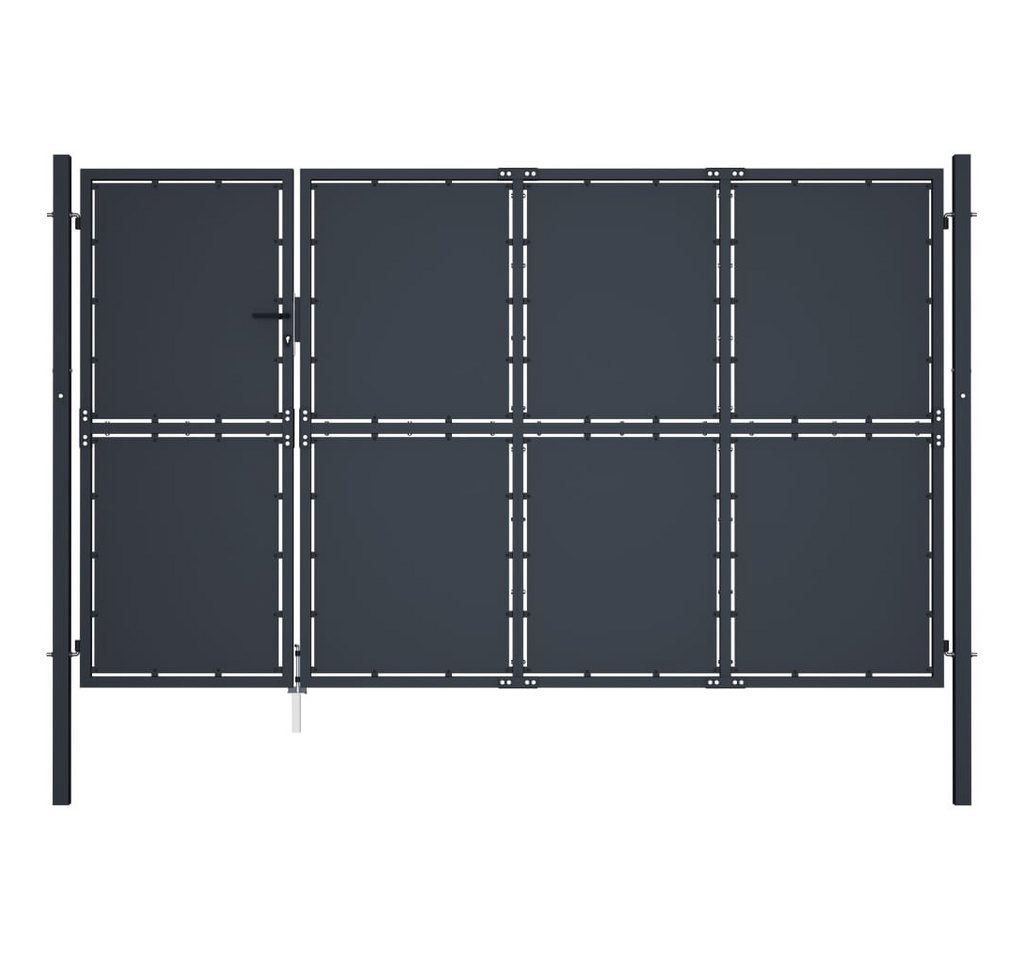 vidaXL Gartentor, Gartentor Stahl 350 x 175 cm Anthrazit vidaXL Gartentor, Gartentor Stahl 350 x 175 cm Anthrazit von vidaXL