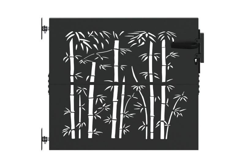 vidaXL Gartentor Gartentor Schwarz 105 x 100 cm Pulverbeschichteter Stahl von vidaXL