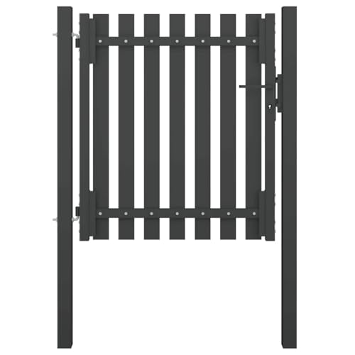 vidaXL Gartentor Gartentür Zauntor Hoftor Gartenpforte Hoftür Zauntür Pforte Gartenzaun Tor Tür Einfahrtstor Stahl 1x1,25m Anthrazit vidaXL Gartentor Gartentür Zauntor Hoftor Gartenpforte Hoftür Zauntür Pforte Gartenzaun Tor Tür Einfahrtstor Stahl 1x1,25m Anthrazit von vidaXL
