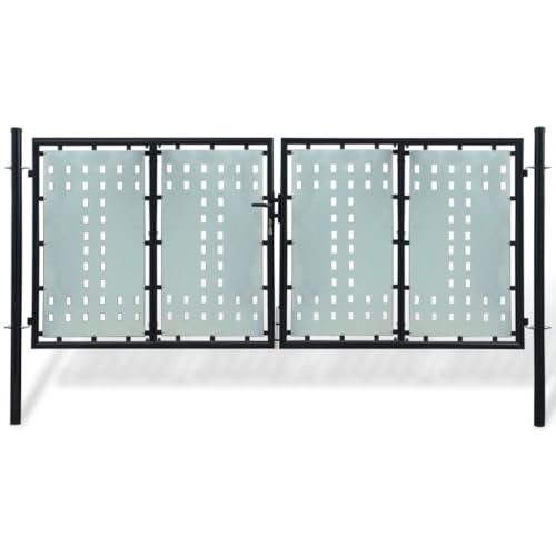 vidaXL Zauntor Einzeltor Gartentor Zauntür Gartentür Zauntore Gartentore Hoftor Eingangstor Einflügelig Stabmattenzaun Tor Schwarz 300x175cm vidaXL Zauntor Einzeltor Gartentor Zauntür Gartentür Zauntore Gartentore Hoftor Eingangstor Einflügelig Stabmattenzaun Tor Schwarz 300x175cm von vidaXL
