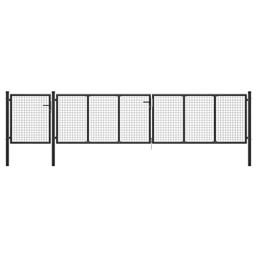 vidaXL Gartentor Gartentür Zauntür Hoftor Gartenpforte Zauntor Hoftür Gartenzaun Pforte Tor Metalltor Einfahrtstor Stahl 500x100cm Anthrazit vidaXL Gartentor Gartentür Zauntür Hoftor Gartenpforte Zauntor Hoftür Gartenzaun Pforte Tor Metalltor Einfahrtstor Stahl 500x100cm Anthrazit von vidaXL