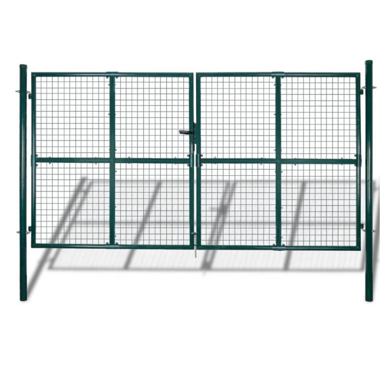 vidaXL Gartentor Maschendrahtzaun Drahtzaun 289 x 200 cm 306 x 250 cm Schlüssel von vidaXL