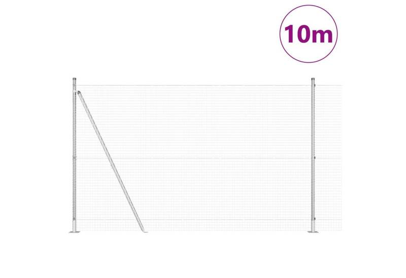 vidaXL Gartentor Zaunpfosten-Set 2er Set Verzinkter Stahl 10 x 1,5 m Langlebig von vidaXL