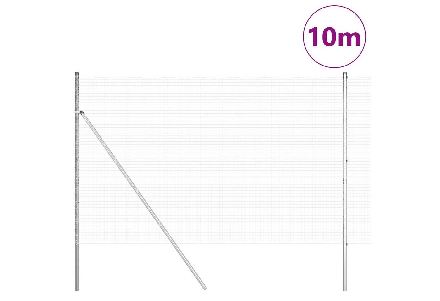 vidaXL Gartentor Zaunpfosten Set Set aus 2 Verzinkter Stahl von vidaXL