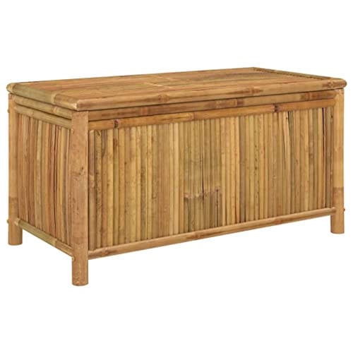 vidaXL Gartentruhe Gartenbox Kissenbox Auflagenbox Aufbewahrungsbox Kissentruhe Gartenmöbel Garten Kissen Box Kiste Truhe 110x52x55cm Bambus von vidaXL
