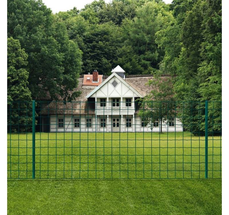 vidaXL Gartenzaun, Metallzaun Stahl 20 x 1 m Grün von vidaXL