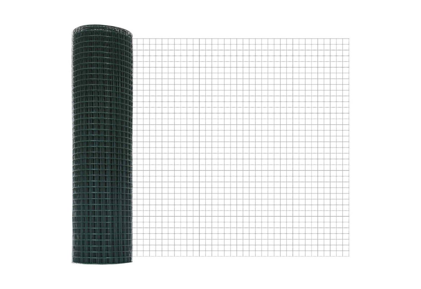 vidaXL Gartenzaun Geschweißter Drahtzaun Grün 0,6 x 25 m Stahl, (1-St) von vidaXL