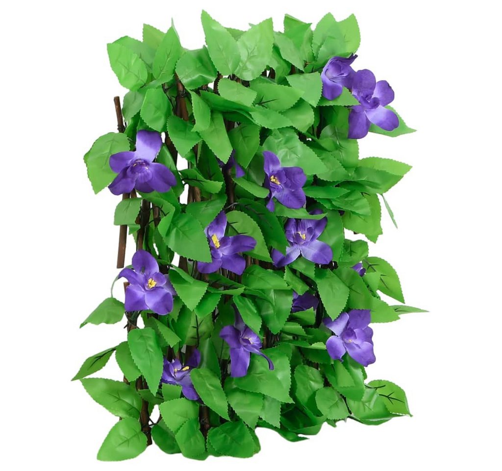 vidaXL Gartenzaun Rankgitter mit Künstlichem Efeu 5 Stk. Erweiterbar 180x20 cm, (5-St) von vidaXL
