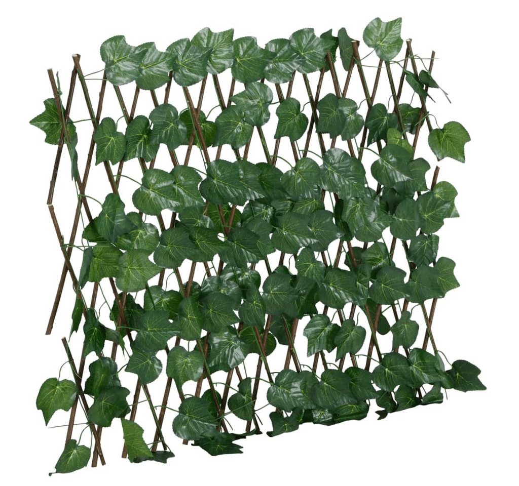 vidaXL Gartenzaun Rankgitter mit Künstlichem Weinlaub Erweiterbar Grün 190x60 cm, (1-St) von vidaXL