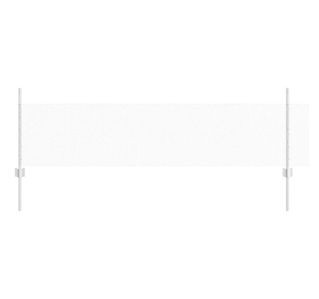 vidaXL Gartenzaun Zaun mit Pfosten Silber 0,5 x 10 m Stahl, (1-St) von vidaXL