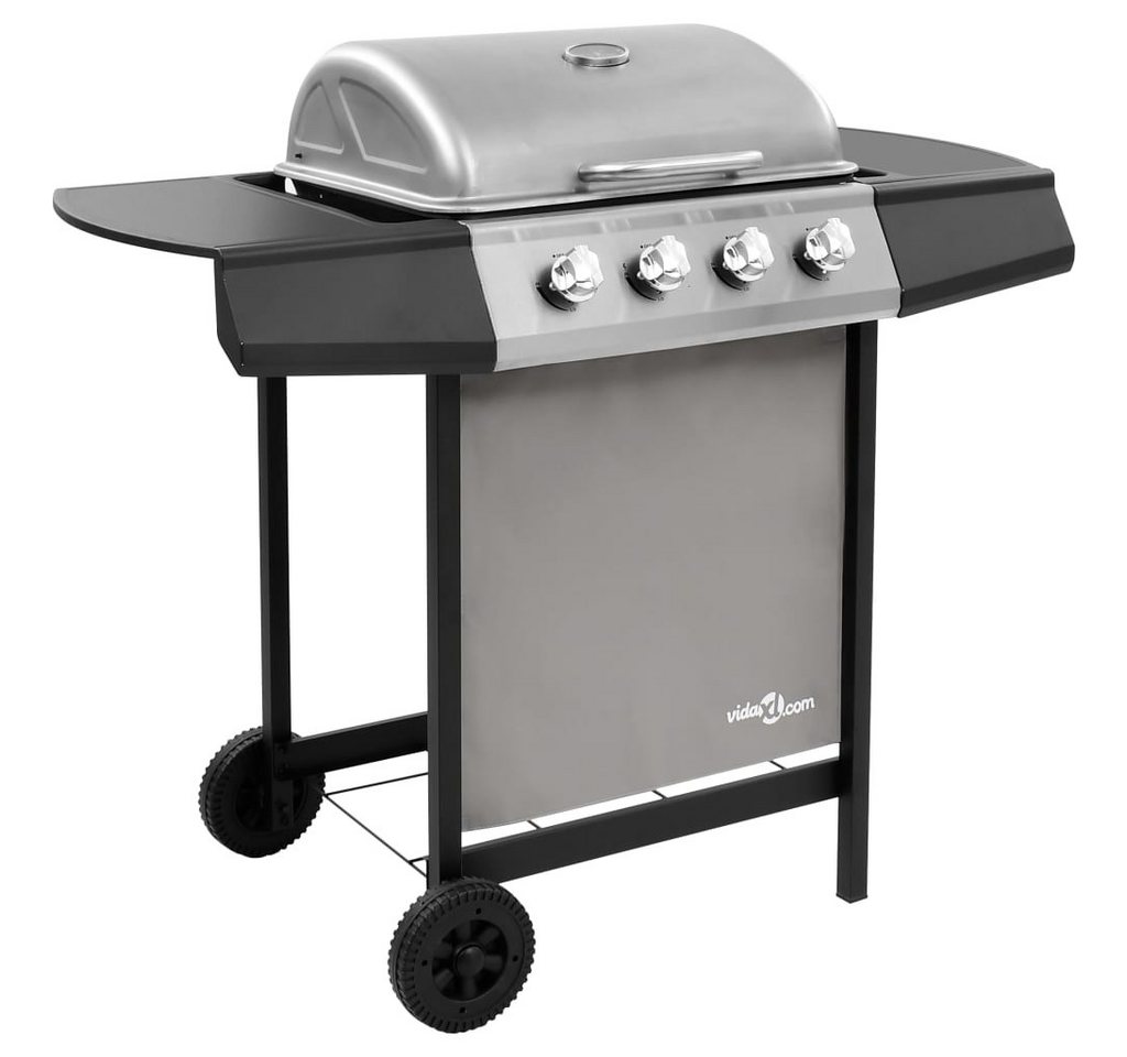 vidaXL Gasgrill Gasgrill mit 4 Flammen Schwarz und Silbern vidaXL Gasgrill Gasgrill mit 4 Flammen Schwarz und Silbern von vidaXL