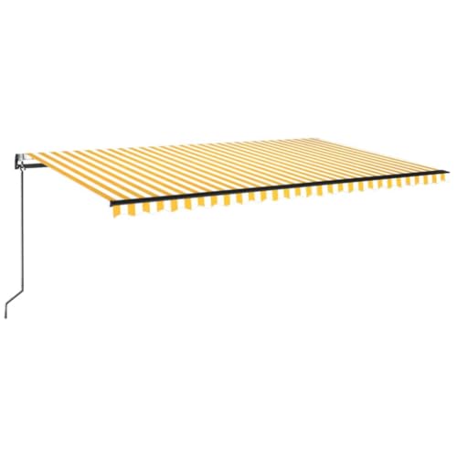 vidaXL Gelenkarmmarkise Automatisch Markise Balkonmarkise Sonnenmarkise Sonnenschutz Sichtschutz Terrasse Garten Balkon 500x350cm Gelb Weiß vidaXL Gelenkarmmarkise Automatisch Markise Balkonmarkise Sonnenmarkise Sonnenschutz Sichtschutz Terrasse Garten Balkon 500x350cm Gelb Weiß von vidaXL