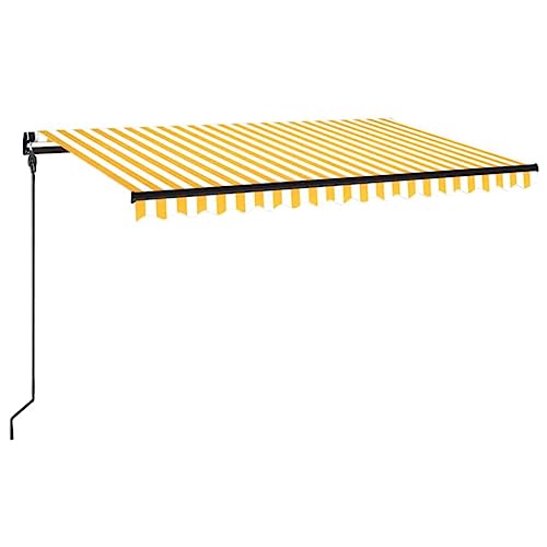 vidaXL Gelenkarmmarkise Einziehbar Markise Balkonmarkise Sonnenmarkise Sonnenschutz Sichtschutz Terrasse Garten Balkon 450x300cm Gelb Weiß vidaXL Gelenkarmmarkise Einziehbar Markise Balkonmarkise Sonnenmarkise Sonnenschutz Sichtschutz Terrasse Garten Balkon 450x300cm Gelb Weiß von vidaXL