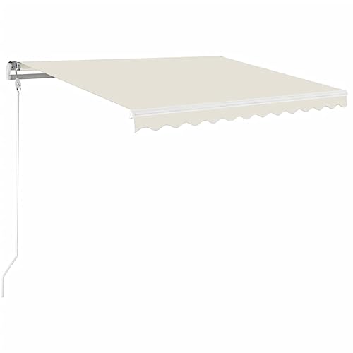 vidaXL Gelenkarmmarkise Einziehbar Markise Sonnenmarkise Balkonmarkise Sonnenschutz Sichtschutz Fenster Terrasse Garten 350x250cm Creme von vidaXL