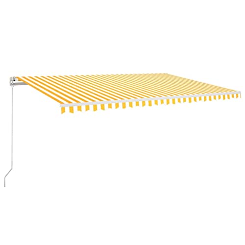 vidaXL Gelenkarmmarkise Einziehbar Markise Sonnenmarkise Balkonmarkise Sonnenschutz Sichtschutz Fenster Terrasse Garten 500x300cm Gelb Weiß vidaXL Gelenkarmmarkise Einziehbar Markise Sonnenmarkise Balkonmarkise Sonnenschutz Sichtschutz Fenster Terrasse Garten 500x300cm Gelb Weiß von vidaXL