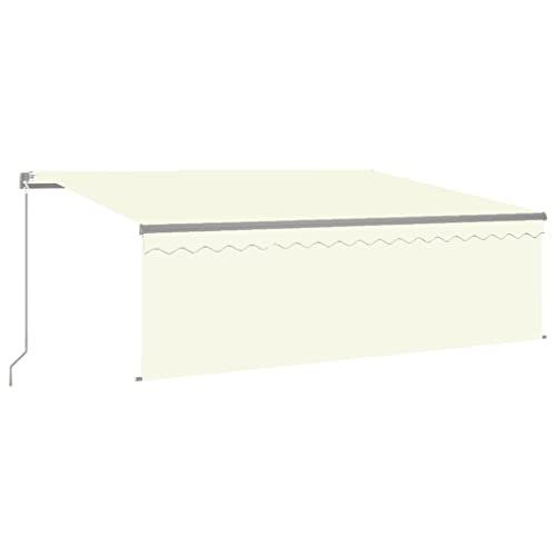 vidaXL Gelenkarmmarkise Einziehbar mit Jalousie LED Markise Sonnenmarkise Balkonmarkise Sonnenschutz Sichtschutz Garten Terrasse Balkon 4x3m Creme vidaXL Gelenkarmmarkise Einziehbar mit Jalousie LED Markise Sonnenmarkise Balkonmarkise Sonnenschutz Sichtschutz Garten Terrasse Balkon 4x3m Creme von vidaXL