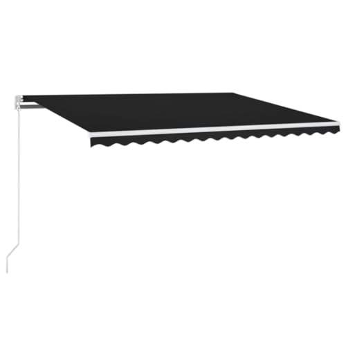 vidaXL Gelenkarmmarkise Einziehbar mit LED Markise Sonnenmarkise Balkonmarkise Sonnenschutz Sichtschutz Fenster Terrasse Garten 400x300cm Anthrazit von vidaXL
