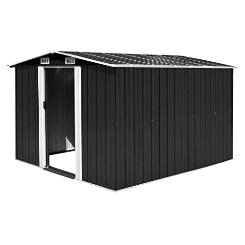 vidaXL Gerätehaus 257x298x178cm Metall Geräteschuppen Gartenhaus Schuppen von vidaXL
