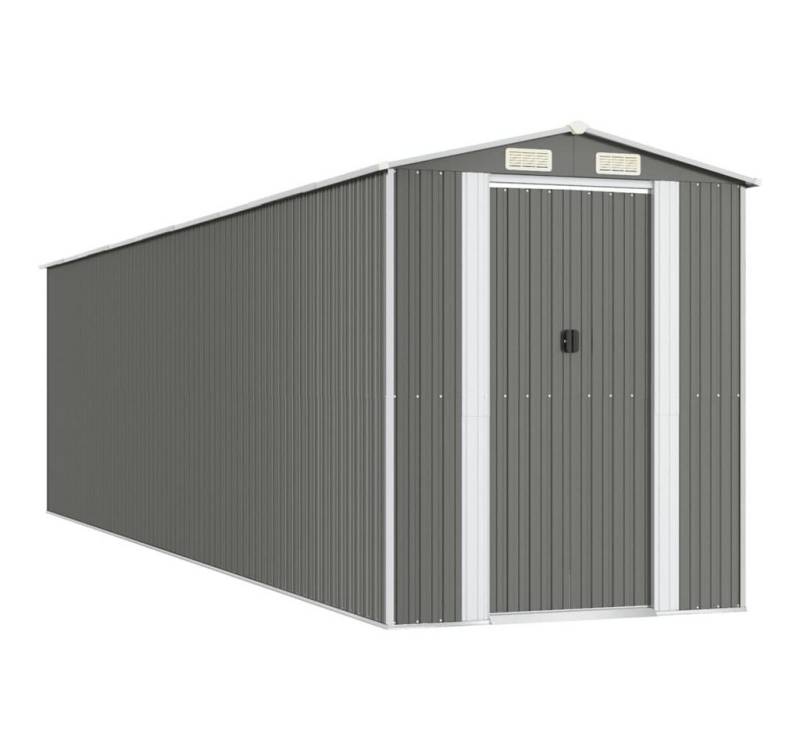 vidaXL Gerätehaus, Geräteschuppen Hellgrau 192x772x223 cm Verzinkter Stahl vidaXL Gerätehaus, Geräteschuppen Hellgrau 192x772x223 cm Verzinkter Stahl von vidaXL