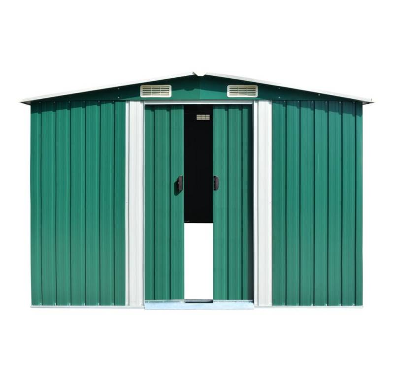 vidaXL Gerätehaus, Gartenhaus 257x489x181 cm Metall Grün vidaXL Gerätehaus, Gartenhaus 257x489x181 cm Metall Grün von vidaXL