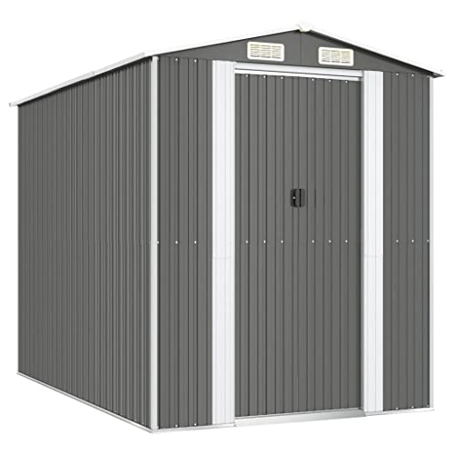 vidaXL Geräteschuppen Gerätehaus Garten Schuppen Gartenhaus Hütte Haus Laube Gartenschuppen Lagerschuppen Hellgrau 192x274x223cm Verzinkter Stahl vidaXL Geräteschuppen Gerätehaus Garten Schuppen Gartenhaus Hütte Haus Laube Gartenschuppen Lagerschuppen Hellgrau 192x274x223cm Verzinkter Stahl von vidaXL